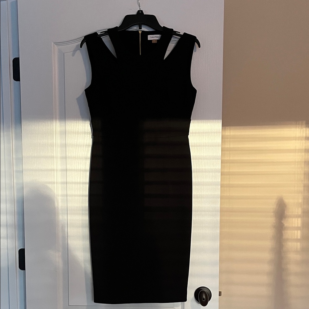 Calvin Klein Black Cutout Midi Dress